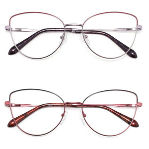 Cat Eye Clear Women's Round Glasses Frame For Myopia Reading Prescription Glasses Vintage Gaming Eyeglasses Female Fake Eyewear