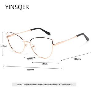 Cat Eye Clear Women's Round Glasses Frame For Myopia Reading Prescription Glasses Vintage Gaming Eyeglasses Female Fake Eyewear