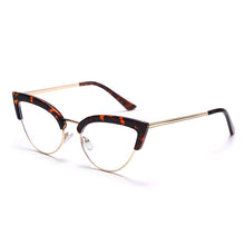 Load image into Gallery viewer, Cat Eye Computer Glasses Women Anti Blue Eyebrow Design Eyewear Blue Light Blocking Glasses Optical Spectacle Eyeglass Bicolor