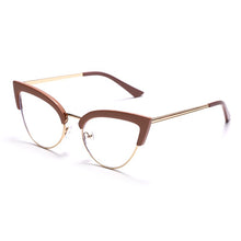 Load image into Gallery viewer, Cat Eye Computer Glasses Women Anti Blue Eyebrow Design Eyewear Blue Light Blocking Glasses Optical Spectacle Eyeglass Bicolor
