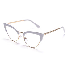 Load image into Gallery viewer, Cat Eye Computer Glasses Women Anti Blue Eyebrow Design Eyewear Blue Light Blocking Glasses Optical Spectacle Eyeglass Bicolor