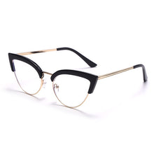 Load image into Gallery viewer, Cat Eye Computer Glasses Women Anti Blue Eyebrow Design Eyewear Blue Light Blocking Glasses Optical Spectacle Eyeglass Bicolor
