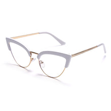 Load image into Gallery viewer, Cat Eye Computer Glasses Women Anti Blue Eyebrow Design Eyewear Blue Light Blocking Glasses Optical Spectacle Eyeglass Bicolor