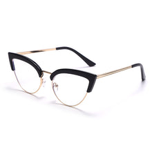 Load image into Gallery viewer, Cat Eye Computer Glasses Women Anti Blue Eyebrow Design Eyewear Blue Light Blocking Glasses Optical Spectacle Eyeglass Bicolor