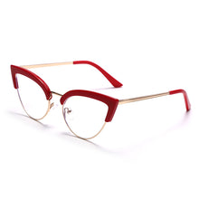 Load image into Gallery viewer, Cat Eye Computer Glasses Women Anti Blue Eyebrow Design Eyewear Blue Light Blocking Glasses Optical Spectacle Eyeglass Bicolor
