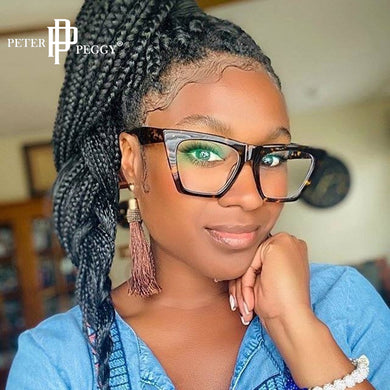 Occhiali da computer Cat Eye Occhiali da vista da donna oversize con blocco della luce blu Occhiali da sole quadrati vintage Montature da vista Occhiali