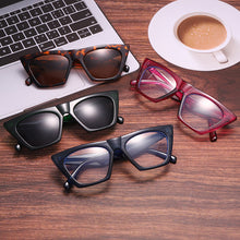 Load image into Gallery viewer, Cat Eye Computer Glasses Women Oversized Blue Light Blocking Eyeglasses Vintage Square Sunglasses Optical Frames Eyewear