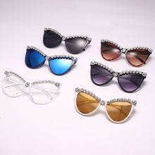 Load image into Gallery viewer, Cat Eye Diamond Sunglasses Women 2023 Female  Sunglasses Women Brand Designer Eyewear Men Big Vintage Shades Glasses UV400