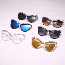 Load image into Gallery viewer, Cat Eye Diamond Sunglasses Women 2023 Female  Sunglasses Women Brand Designer Eyewear Men Big Vintage Shades Glasses UV400