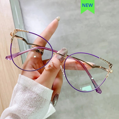 Cat Eye Eyeglass Frame for Women Female Grade Glasses Retro Optic Glasses Frames 2023 Points monturas de lentes mujer