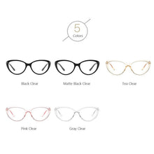 Load image into Gallery viewer, Cat Eye Eyeglasses Women Frame Men Optical Glasses Frame Retro Eyeglasses Computer Glasses Transparent glasses