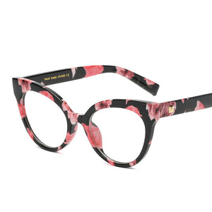 Cat Eye Eyeglasses Frames Prescription Vintage Optical Glasses Frame Women Men Transparent Clear Len Eyewear