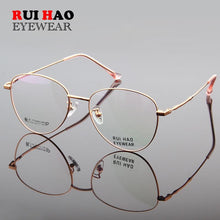 Carica l'immagine nel visualizzatore di Gallery, Cat Eye Eyeglasses Women Retro Optical Glasses Men Super Light Titanium Alloy Eyeglasses Spectacles 7756