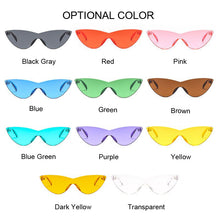 Carica l'immagine nel visualizzatore di Gallery, Occhiali da sole Cat Eye Donna Vintage Specchio in plastica Occhiali da sole rossi Vintage Donna Oculos De Sol Feminino UV400 