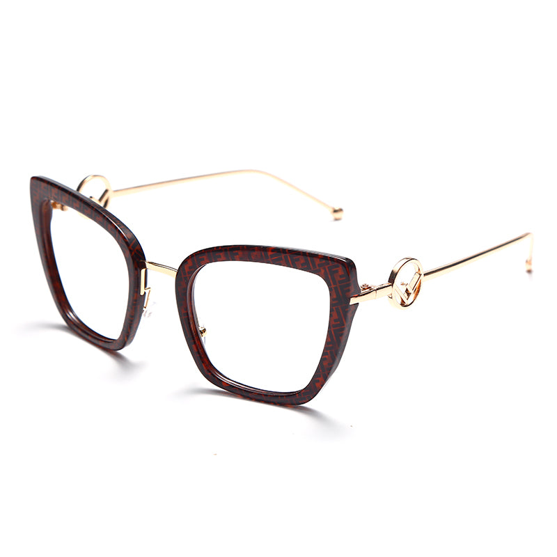 Cat Eye Frame Glasses for Womens Prescription Blue Light Blocking Protection EyeGlasses Transparent Gradient Decorative Glasses