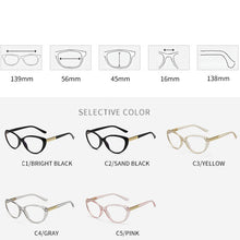 Load image into Gallery viewer, Cat Eye Glasses Frame Optical Glasses Retro Prescription Glasses Women UV400 Eyeglasses Frames Oculos De Sol Feminino Okulary