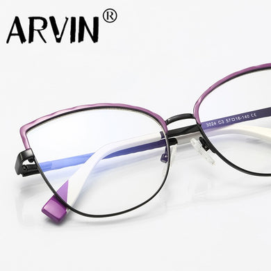 Cat Eye Glasses Frame Women Optical Prescription Anti Blue Eyeglass Light Ladies Myopia Color Matching Computer  Eyewear