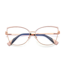 Load image into Gallery viewer, Cat Eye Glasses Frame Women Optical Prescription Anti Blue Eyeglass Light Ladies Myopia Color Matching Computer  Eyewear