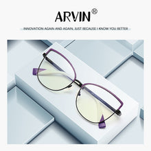 Load image into Gallery viewer, Cat Eye Glasses Frame Women Optical Prescription Anti Blue Eyeglass Light Ladies Myopia Color Matching Computer  Eyewear