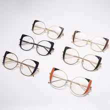 Carica l&#39;immagine nel visualizzatore di Gallery, Cat Eye Glasses Frames Men Women Optical Glass Vintage Clear Glasses  Transparent Lens Spectacle Frames Prescription Unisex