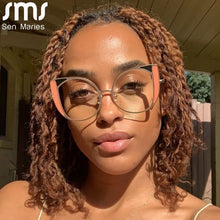 Carica l&#39;immagine nel visualizzatore di Gallery, Cat Eye Glasses Frames Men Women Optical Glass Vintage Clear Glasses  Transparent Lens Spectacle Frames Prescription Unisex