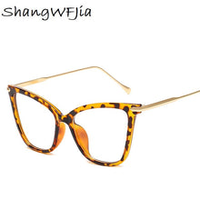 Load image into Gallery viewer, Cat Eye Glasses Frames Women 2023 Brand Design Big transparent clear Glsses Frame Eyeglasses female Spectacle