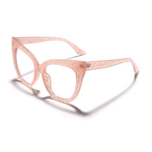 Carica l&#39;immagine nel visualizzatore di Gallery, Montature per occhiali Cat Eye Donna Designer di marca Montatura per occhiali grande Cornice per uomo Occhiali da sole trasparenti Occhiali con lenti trasparenti femminili