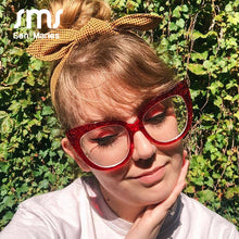 Load image into Gallery viewer, Cat Eye Glasses Frames Women Brand Designer Big Frame Glsses Frame For Men Transparent Sunglasses Female Clear Lens Spectacle