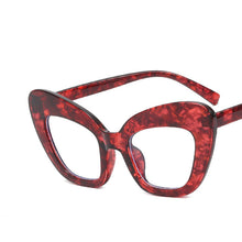 Load image into Gallery viewer, Cat Eye Leopard Frame Marble Large Frame  Designer Glasses UV400 Prescription Glasses Glasses For Women