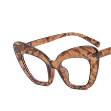 Load image into Gallery viewer, Cat Eye Leopard Frame Marble Large Frame  Designer Glasses UV400 Prescription Glasses Glasses For Women
