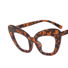 Load image into Gallery viewer, Cat Eye Leopard Frame Marble Large Frame  Designer Glasses UV400 Prescription Glasses Glasses For Women