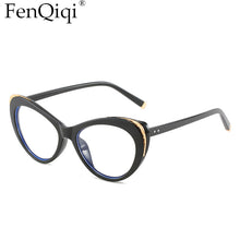 Carica l'immagine nel visualizzatore di Gallery, Occhiali Cat Eye Leopard con sfumatura blu che bloccano la luce Occhiali firmati estivi UV400 Oculos De Grau Feminino