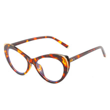 Carica l'immagine nel visualizzatore di Gallery, Occhiali Cat Eye Leopard con sfumatura blu che bloccano la luce Occhiali firmati estivi UV400 Oculos De Grau Feminino