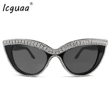 Carica l'immagine nel visualizzatore di Gallery, Cat Eye  Sunglasses women 2023 UV400 Mens Diamond Sun Glasses Crystal Ladies Girls Sunglass Bling Shades Oculos de sol