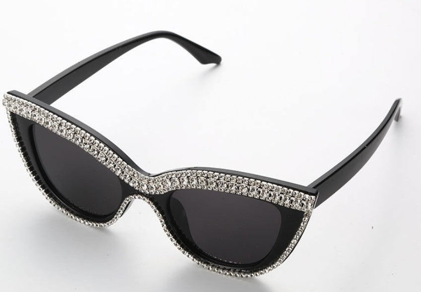 Cat Eye  Sunglasses women 2023 UV400 Mens Diamond Sun Glasses Crystal Ladies Girls Sunglass Bling Shades Oculos de sol