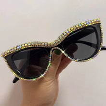 Load image into Gallery viewer, Cat Eye  Sunglasses women 2023 UV400 Mens Diamond Sun Glasses Crystal Ladies Girls Sunglass Bling Shades Oculos de sol
