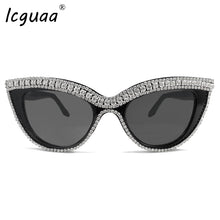 Load image into Gallery viewer, Cat Eye  Sunglasses women 2023 UV400 Mens Diamond Sun Glasses Crystal Ladies Girls Sunglass Bling Shades Oculos de sol