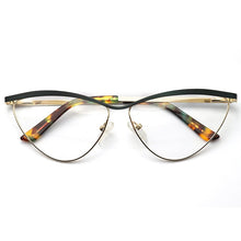 Load image into Gallery viewer, Cat Eye Metal Optical Prescription Glasses Frames For Women Ladies Fake Glasses Without Diopter Myopia Female Eyeglasses
