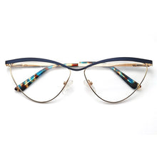 Load image into Gallery viewer, Cat Eye Metal Optical Prescription Glasses Frames For Women Ladies Fake Glasses Without Diopter Myopia Female Eyeglasses