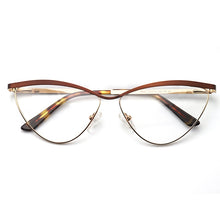 Load image into Gallery viewer, Cat Eye Metal Optical Prescription Glasses Frames For Women Fashion Ladies Fake Glasses Without Diopter Myopia Female Eyeglasses