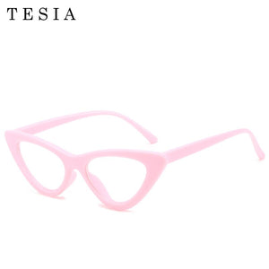 Cat Eye Myopia Clear Glasses Frame Women Designer Eyeglasses For Sight Optical Frames Black Red Pink Nerd Glasses Oculos De Grau