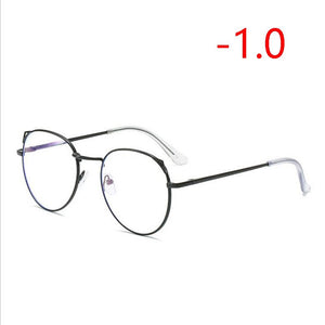 Cat Eye Myopia Glasses With Degree Women Metal Frame PC Lens Nearsighted Glasses Female 0 -0.5 -1.0 -1.5 -2.0 -2.5 -3.0 To -6.0