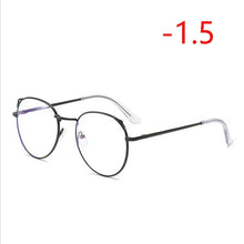 Load image into Gallery viewer, Cat Eye Myopia Glasses With Degree Women Metal Frame PC Lens Nearsighted Glasses Female 0 -0.5 -1.0 -1.5 -2.0 -2.5 -3.0 To -6.0