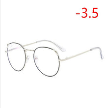 Load image into Gallery viewer, Cat Eye Myopia Glasses With Degree Women Metal Frame PC Lens Nearsighted Glasses Female 0 -0.5 -1.0 -1.5 -2.0 -2.5 -3.0 To -6.0