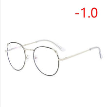 Load image into Gallery viewer, Cat Eye Myopia Glasses With Degree Women Metal Frame PC Lens Nearsighted Glasses Female 0 -0.5 -1.0 -1.5 -2.0 -2.5 -3.0 To -6.0