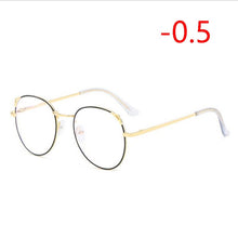 Load image into Gallery viewer, Cat Eye Myopia Glasses With Degree Women Metal Frame PC Lens Nearsighted Glasses Female 0 -0.5 -1.0 -1.5 -2.0 -2.5 -3.0 To -6.0