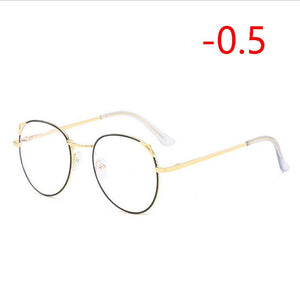 Cat Eye Myopia Glasses With Degree Women Metal Frame PC Lens Nearsighted Glasses Female 0 -0.5 -1.0 -1.5 -2.0 -2.5 -3.0 To -6.0