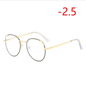 Cat Eye Myopia Glasses With Degree Women Metal Frame PC Lens Nearsighted Glasses Female 0 -0.5 -1.0 -1.5 -2.0 -2.5 -3.0 To -6.0