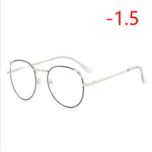 Cat Eye Myopia Glasses With Degree Women Metal Frame PC Lens Nearsighted Glasses Female 0 -0.5 -1.0 -1.5 -2.0 -2.5 -3.0 To -6.0