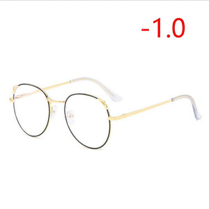 Cat Eye Myopia Glasses With Degree Women Metal Frame PC Lens Nearsighted Glasses Female 0 -0.5 -1.0 -1.5 -2.0 -2.5 -3.0 To -6.0